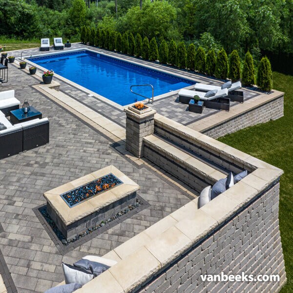 Unilock Ledgestone Buff Coping